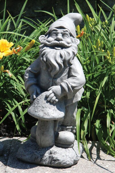 Lazy Daze Gnome Mushroom Figurine Traditional Yard Decorative